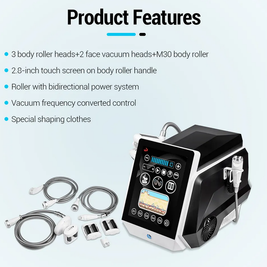 2023 portable 3 in 1 M30 mechanical Vacuum roller slimming vela body shape machine