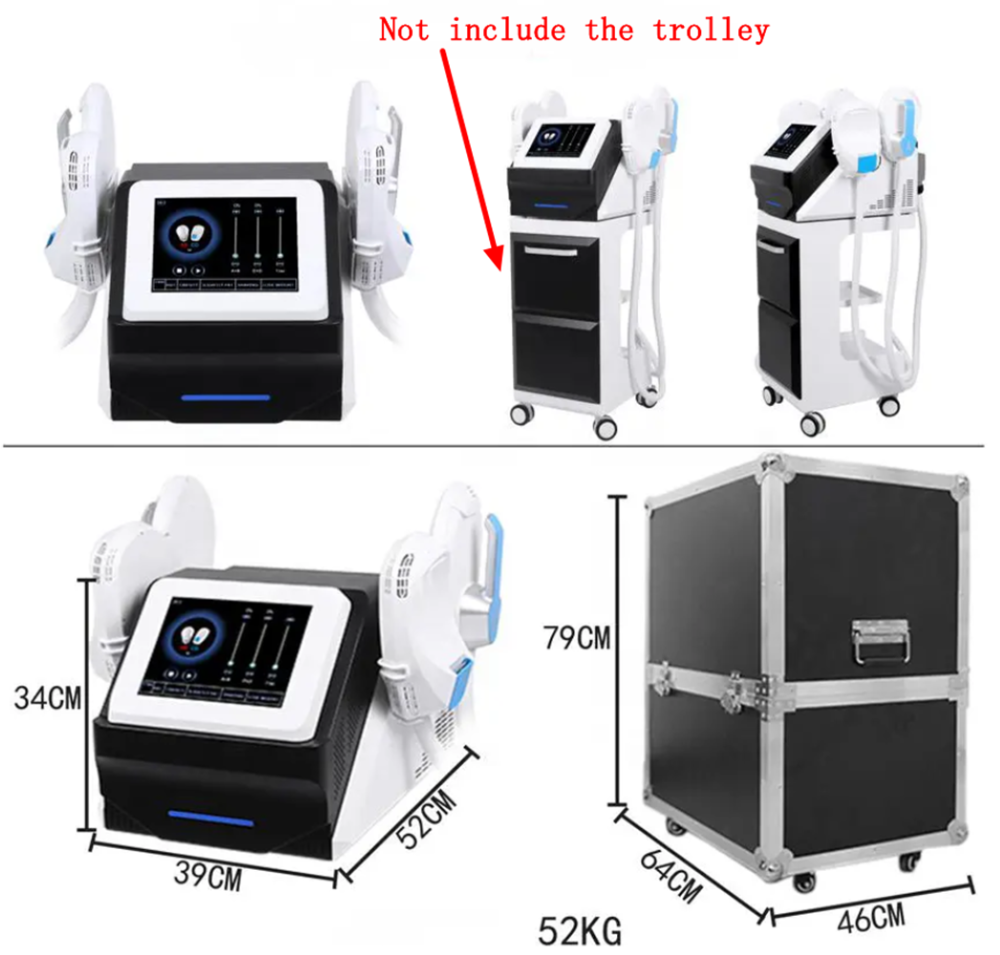 Professional 4 Handles Emslim Neo Body Slimming Shaping Muscle Building Fat Loss Machine for Beauty Salon