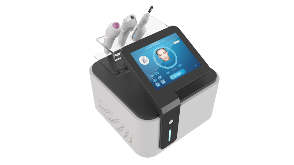 3in1 Fractional Plasma Jet Shower Needle for Acne Scar Removal Skin Tightening Face Lifting Wrinkle Pore Removal with 3 Handles