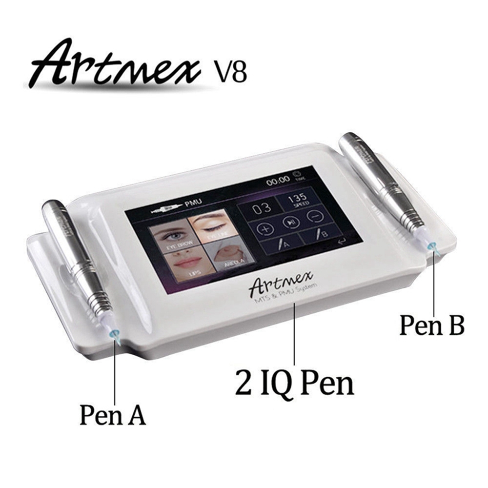 3pcs Permanent Makeup Digital Artmex V8 Touch Tattoo Machine Set Eye Brow Lip Rotary Pen MTS System