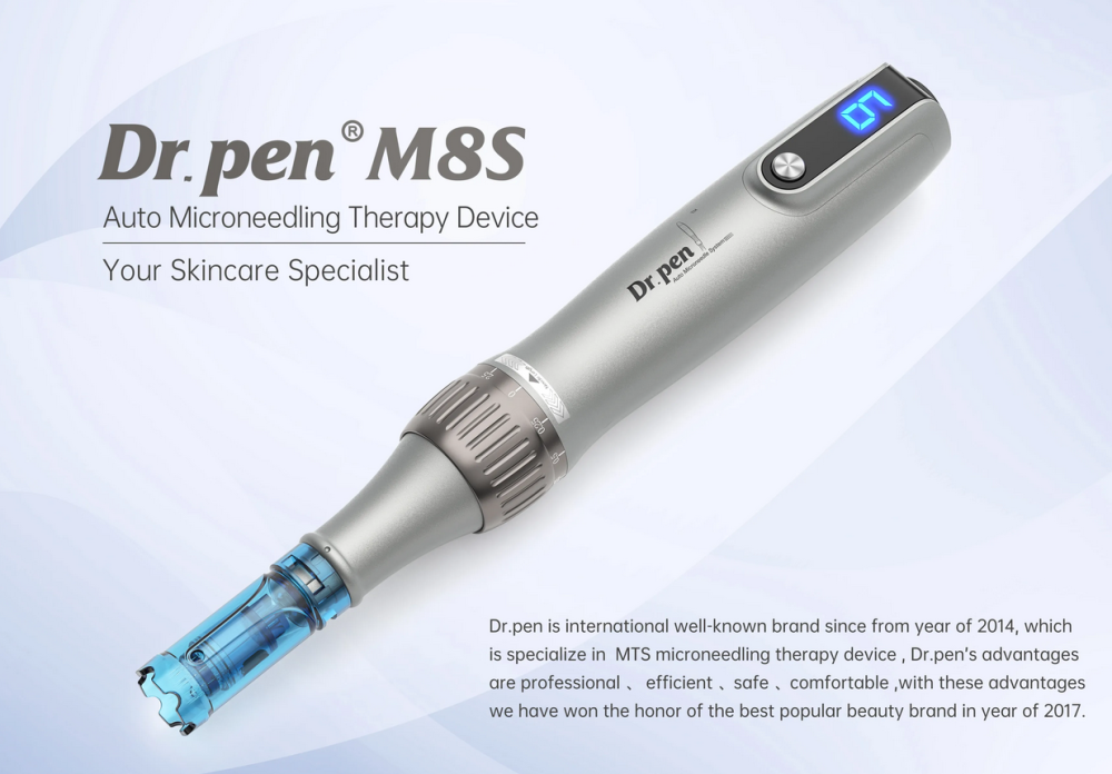 USA Warehouse Stock Portable Wireless Auto Derma Pen Dr.pen M8S with 5pcs 18pins Needle Cartridge Microneedling Derma Roller Skin Care MTS Rejuvenation
