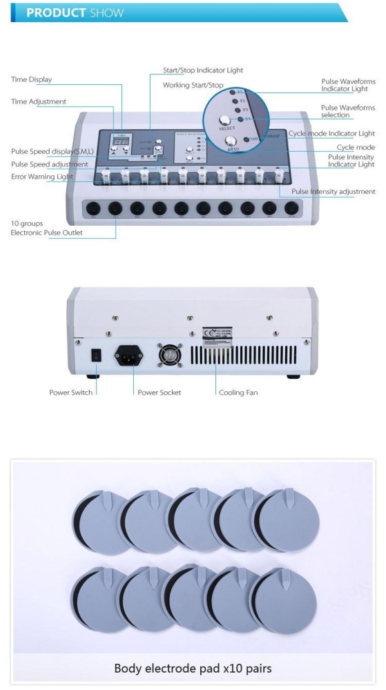Weight Loss Machine Ems Muscle Atimulator Electrostimulation Machine Russian Waves Ems Electric Skin Care Tool