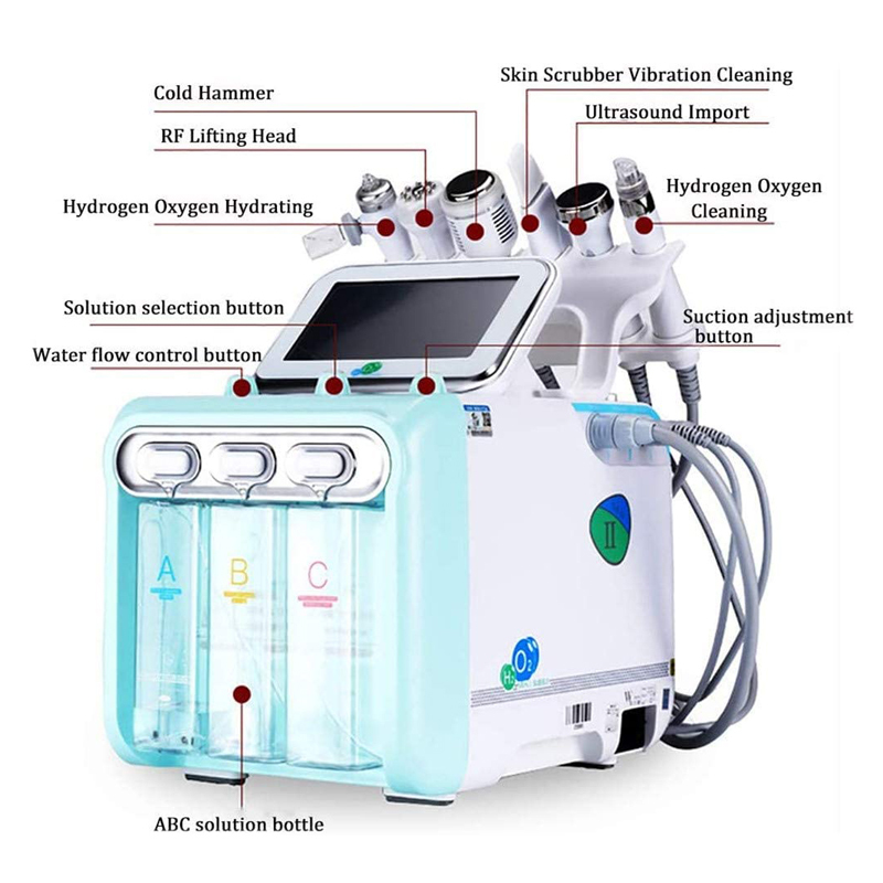 7 In 1 H2O2 Water Oxygen Jet Peel Hydro Beauty Skin Cleansing Hydradermabrasion Machine Facial Machine Water Aqua Peeling