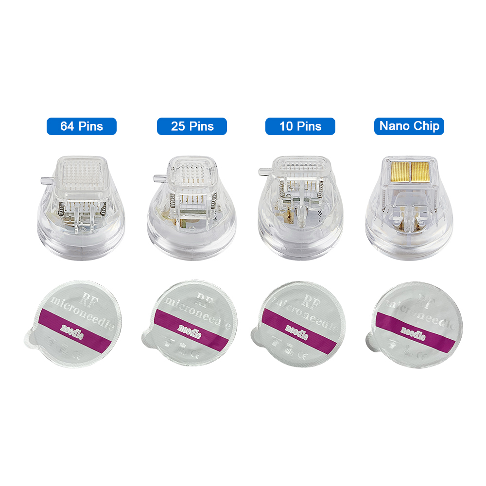 Disposable 10/25/64 Pins Nano Chip Gold Plated Cartridge Consumable For Micro Fractional RF Machine