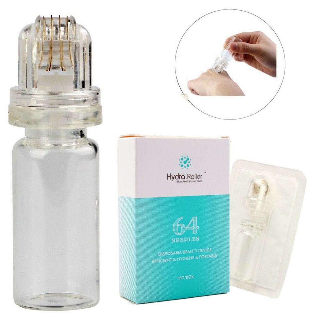 Wholesale Price for 100pcs Aqua Micro Channel Hydra Needle 64 Pins Derma Roller Hydra Gold Needle Fine Touch Skin Care Rejuvenation