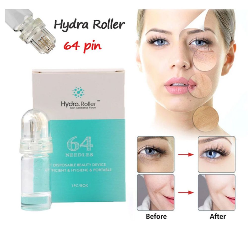 Wholesale Price for 100pcs Aqua Micro Channel Hydra Needle 64 Pins Derma Roller Hydra Gold Needle Fine Touch Skin Care Rejuvenation