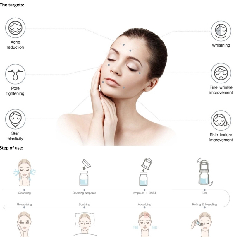 Price for 5pcs Aqua Micro Channel Needle 20 Hydra Gold Needle Fine Touch Skin Care Rejuvenation