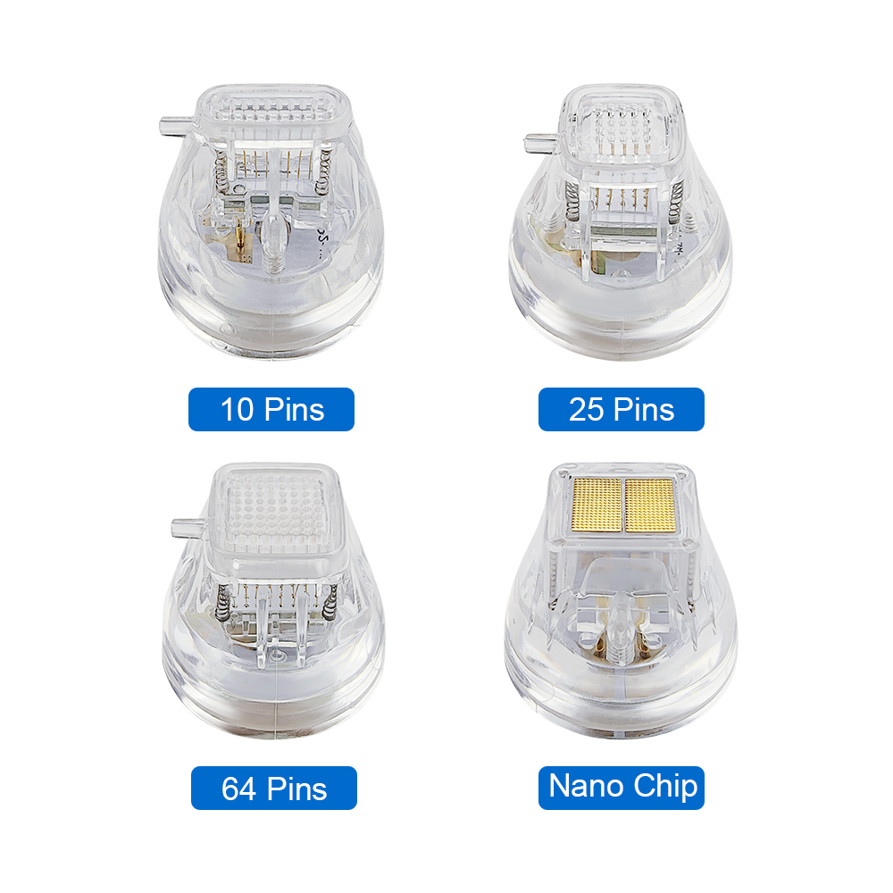 Disposable 10/25/64 Pins Nano Chip Gold Plated Cartridge Consumable For Micro Fractional RF Machine