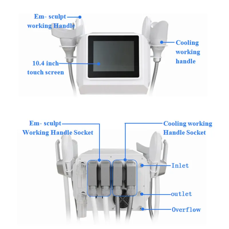 2in1 Electromagnetic Em Body Slim + Fat Freezing Cryo Therapy Lipolysis Machine