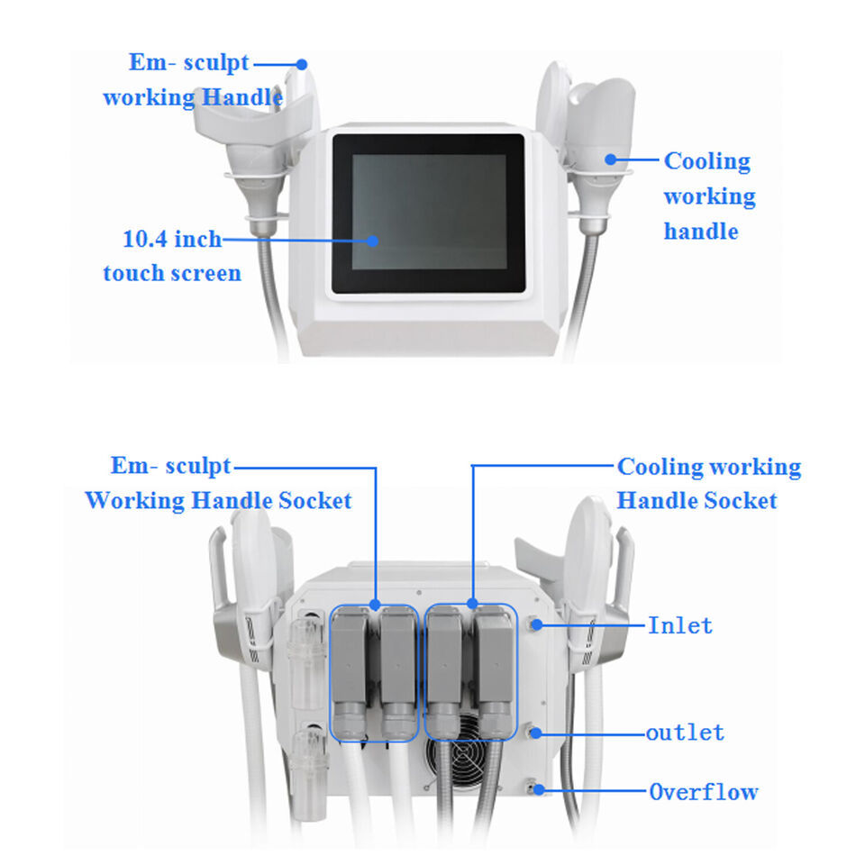 2in1 Electromagnetic Em Body Slim + Fat Freezing Cryo Therapy Lipolysis Machine