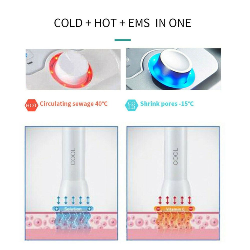 Portable DCool 3 in 1 Cryo Electroporation Cold Hot EMS Therapy Face Lifting Machine For Skin Tightening Anti Puffiness Facial