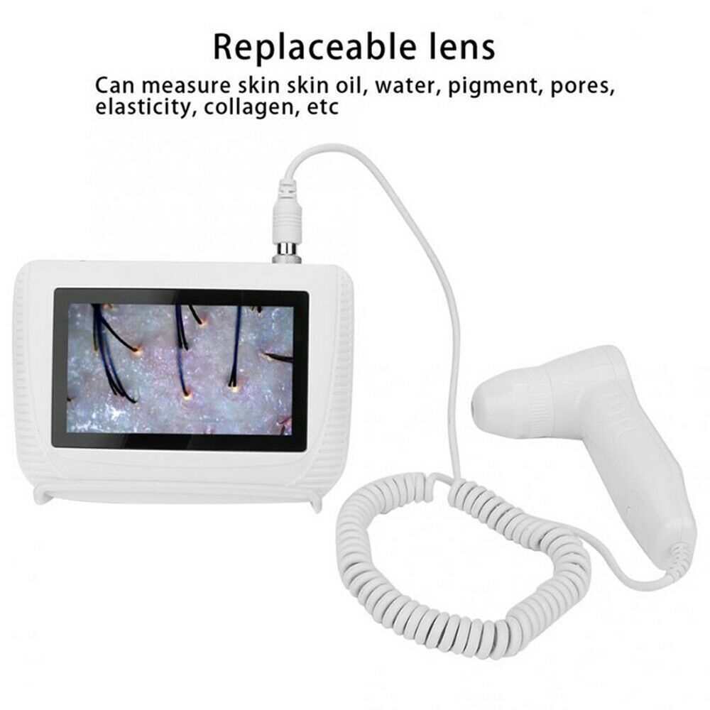 50X/200X Magnifying Skin Analyzer Rechargeable Detector Hair Follicle Oil Moisture Pigment Tester Scalp/Face Skin Care Monitor