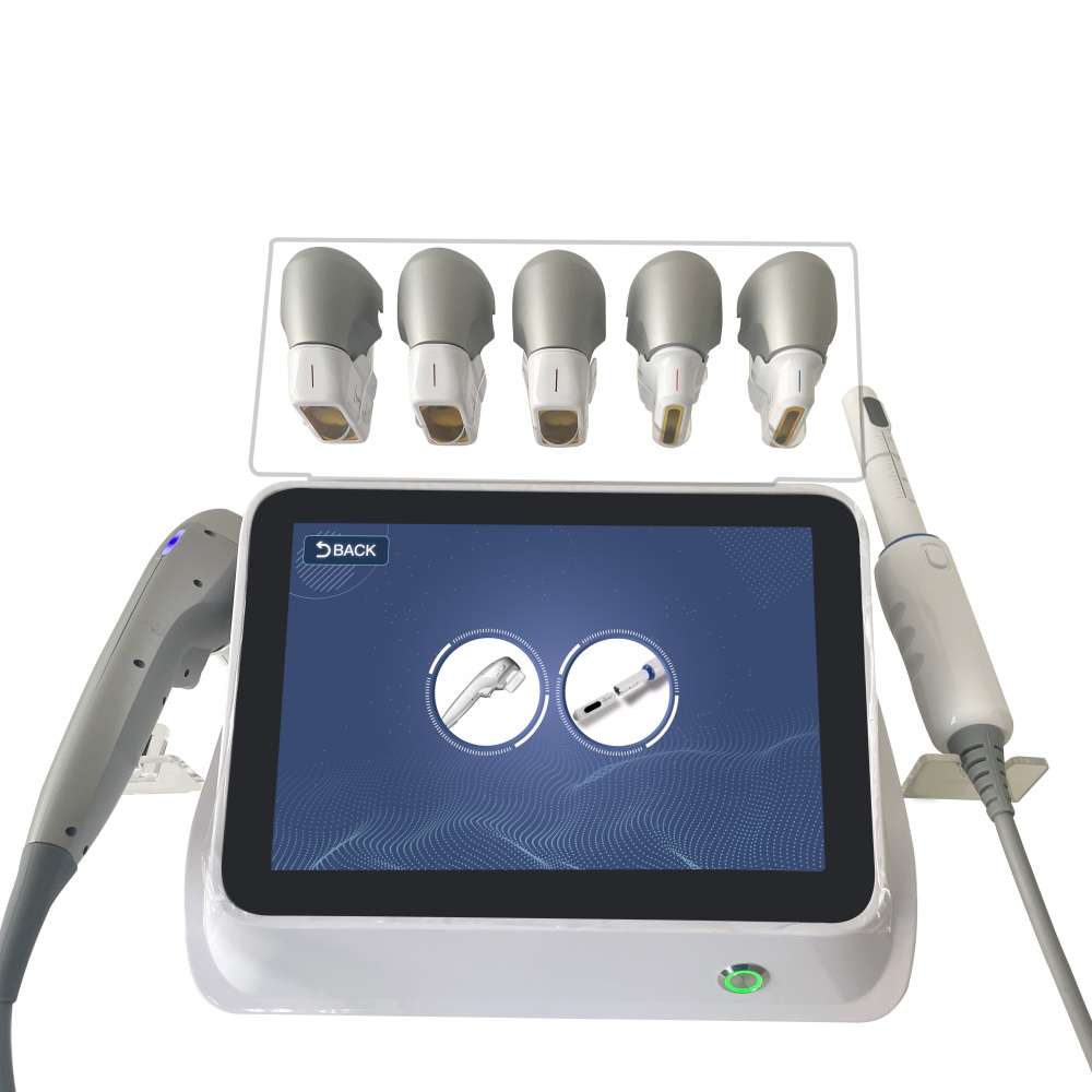 Portable 2in1 Professional Multi-Functional Beauty Equipment Ultrasound 7D HIFU Machine Face Eyes Lifting Body Slimming Vaginal Skin Tightening Wrinkle Removal