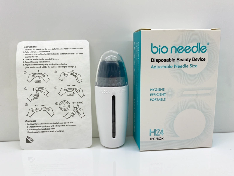 Portable Hydra Aqua Gold Microneedle HN24 Adjustable Needle Length Skin Care Rejuvenation