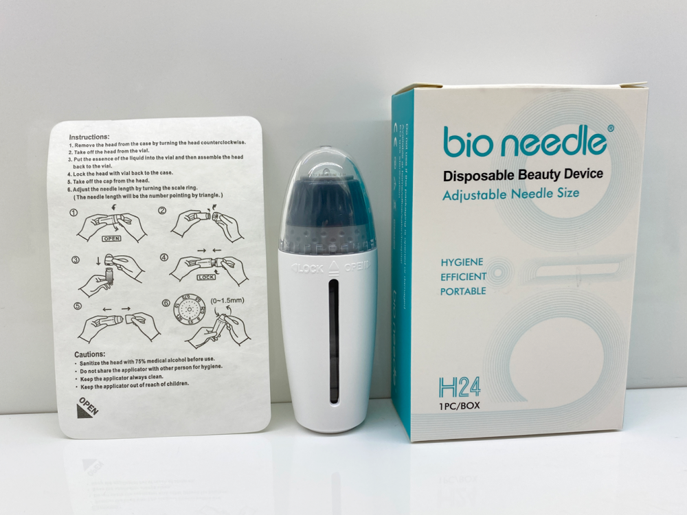 Portable Hydra Aqua Gold Microneedle HN24 Adjustable Needle Length Skin Care Rejuvenation