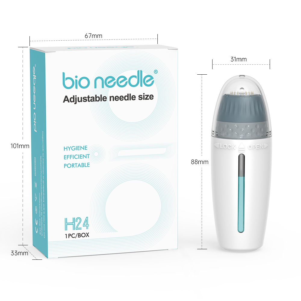 Portable Hydra Aqua Gold Microneedle HN24 Adjustable Needle Length Skin Care Rejuvenation