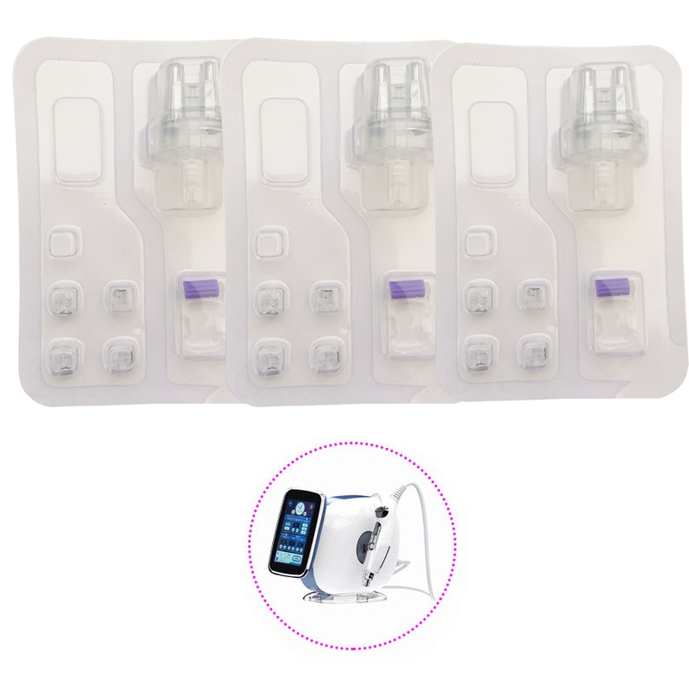 3in1 EMS Micro Nano Chip Card Meso Therapy Facial Lift Skin Whitening Beauty RF Mesogun Consumables