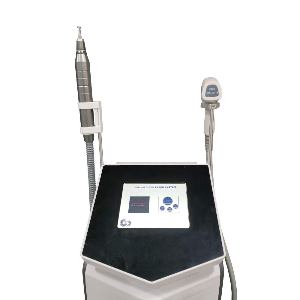 Professional 2in1 808 Diode Laser And YAG Laser Hair Removal Device Tattoo Eyeliner Removal Skin Whiten Rejuvenation