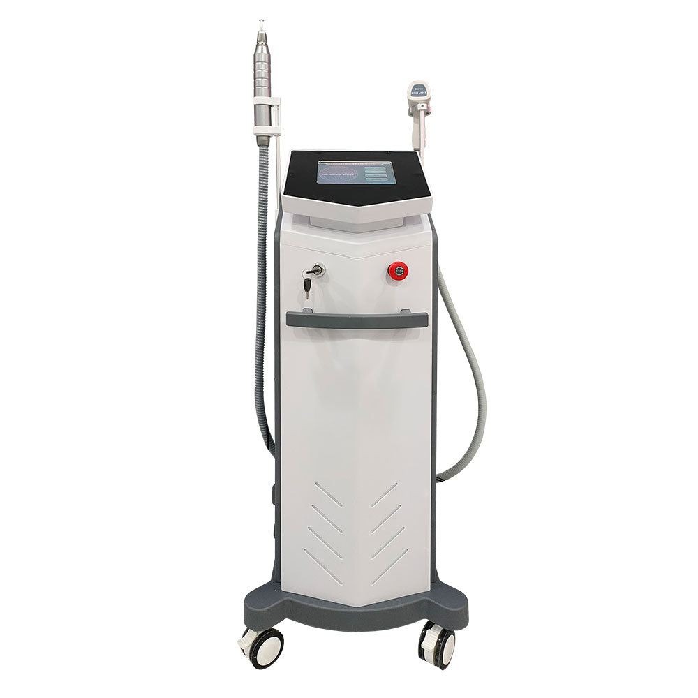 Professional 2in1 808 Diode Laser And YAG Laser Hair Removal Device Tattoo Eyeliner Removal Skin Whiten Rejuvenation