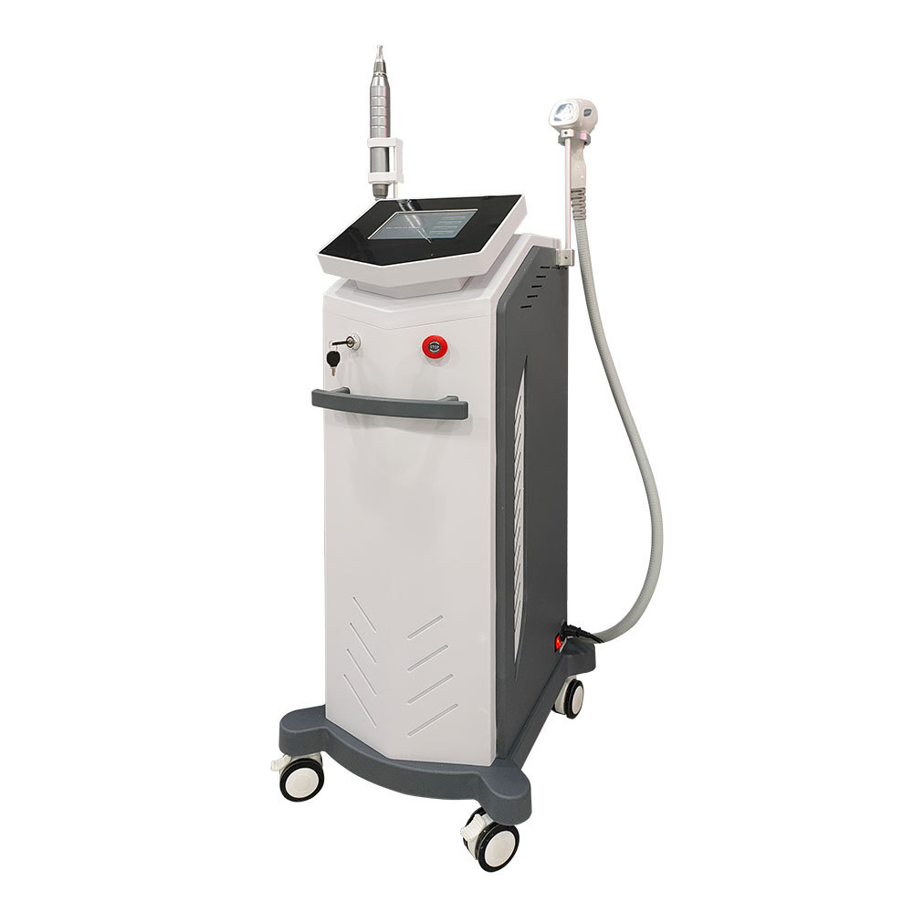 Professional 2in1 808 Diode Laser And YAG Laser Hair Removal Device Tattoo Eyeliner Removal Skin Whiten Rejuvenation