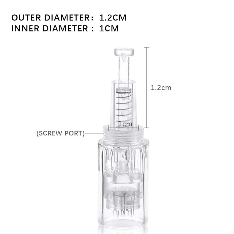 Replacement Screw Type 9/12/24/36/42/round nano Pins Microneedle Cartridge Tips for Screw Port Pen