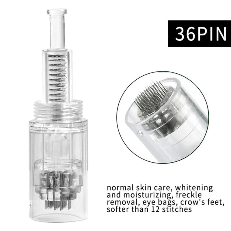 Replacement Screw Type 9/12/24/36/42/round nano Pins Microneedle Cartridge Tips for Screw Port Pen