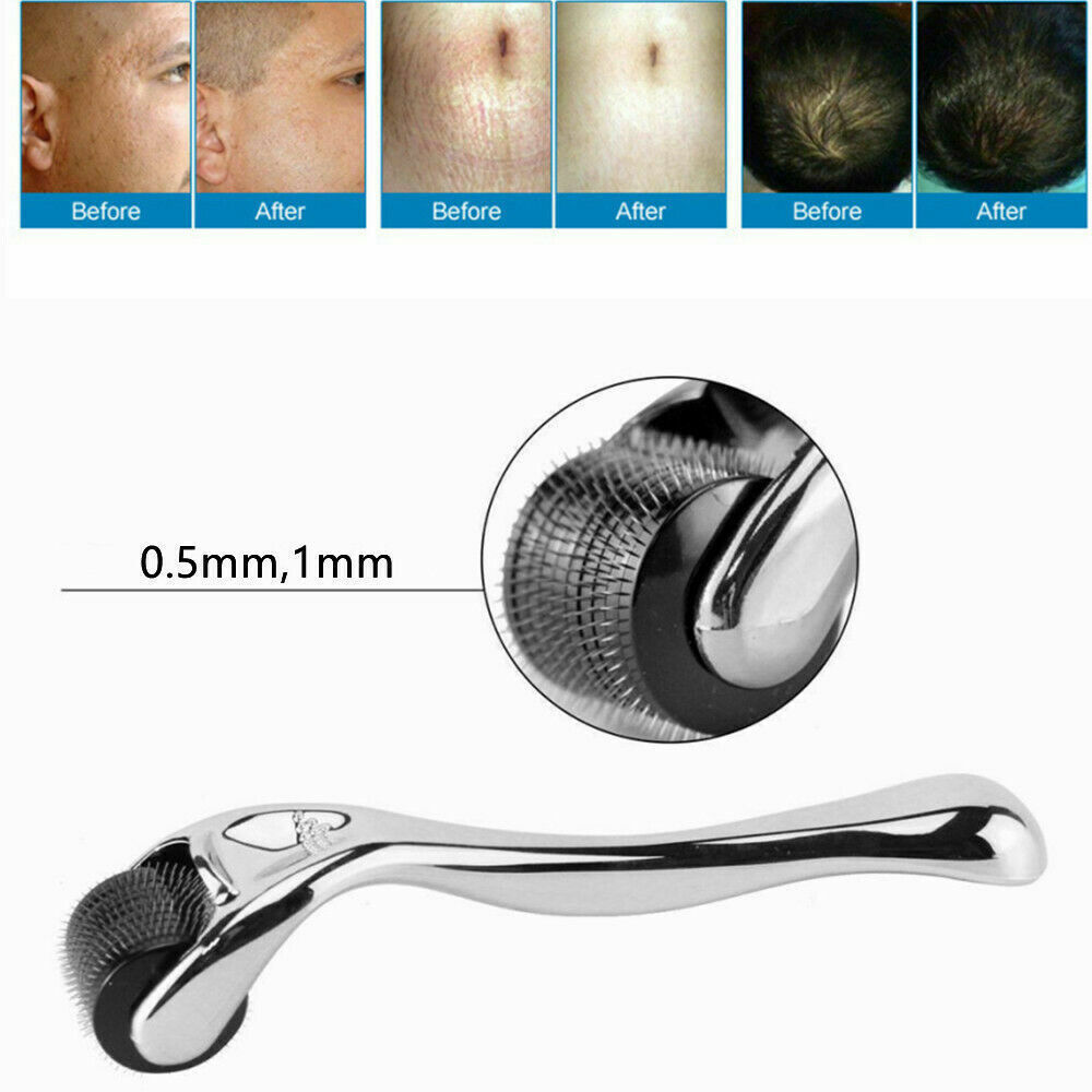 50pcs 0.3mm+50pcs 0.75mm 540 Stainless Steel Micro Derma Roller For Acne Scars Wrinkles,Beard, Hair Loss