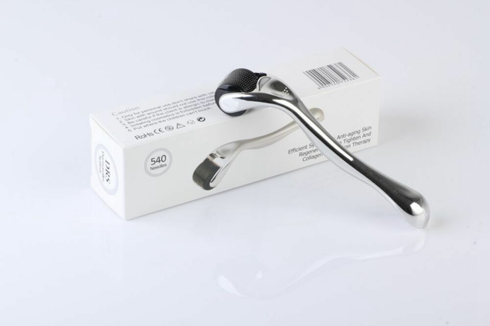 50pcs 0.3mm+50pcs 0.75mm 540 Stainless Steel Micro Derma Roller For Acne Scars Wrinkles,Beard, Hair Loss