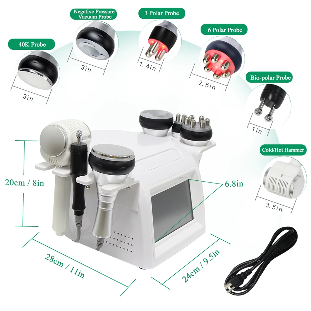 6in1 40k ultrasonic Cavitation RF Slimming Machine Freeze Cold hammer Cellulite Slimming Body Vacuum body face RF equipment Mini