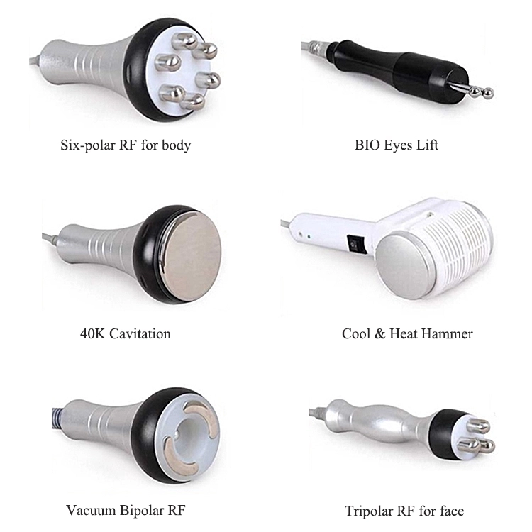 6in1 40k ultrasonic Cavitation RF Slimming Machine Freeze Cold hammer Cellulite Slimming Body Vacuum body face RF equipment Mini