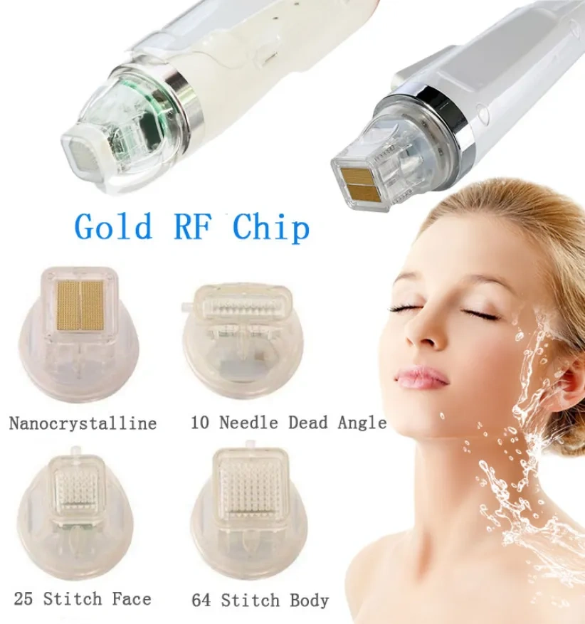 100pcs Disposable Fractional RF Machine Cartridge Consumable Gold Plated 10/25/64 Pins Nano Cartridges Accessory