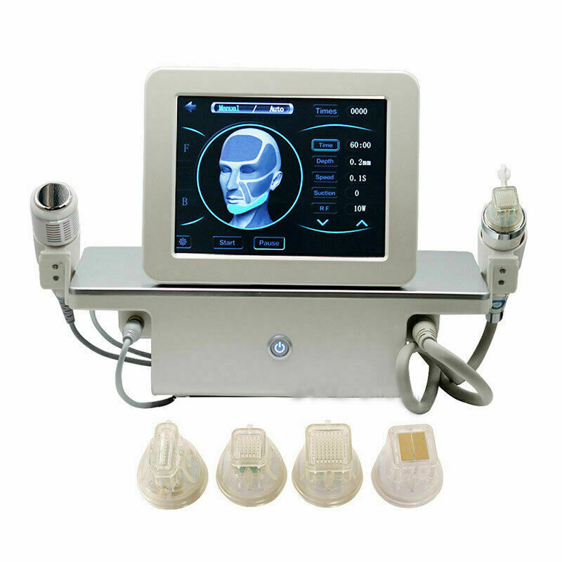 Portable 2in1 Microneedle Fractional RF Machine Micro Needle Equipment Skin Care Beauty Device Wrinkle Removal Face Lifting Tighten Shrink Pores Anti Stretch Marks