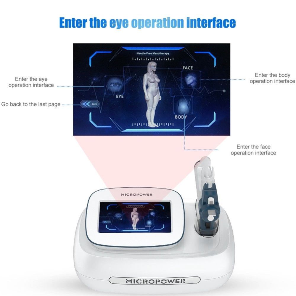 Professional Vanadium Titanium RF Mesotherapy Gun Microcrystalline Mesogun Painless Skin Injection Anti-aging for Eyes Face