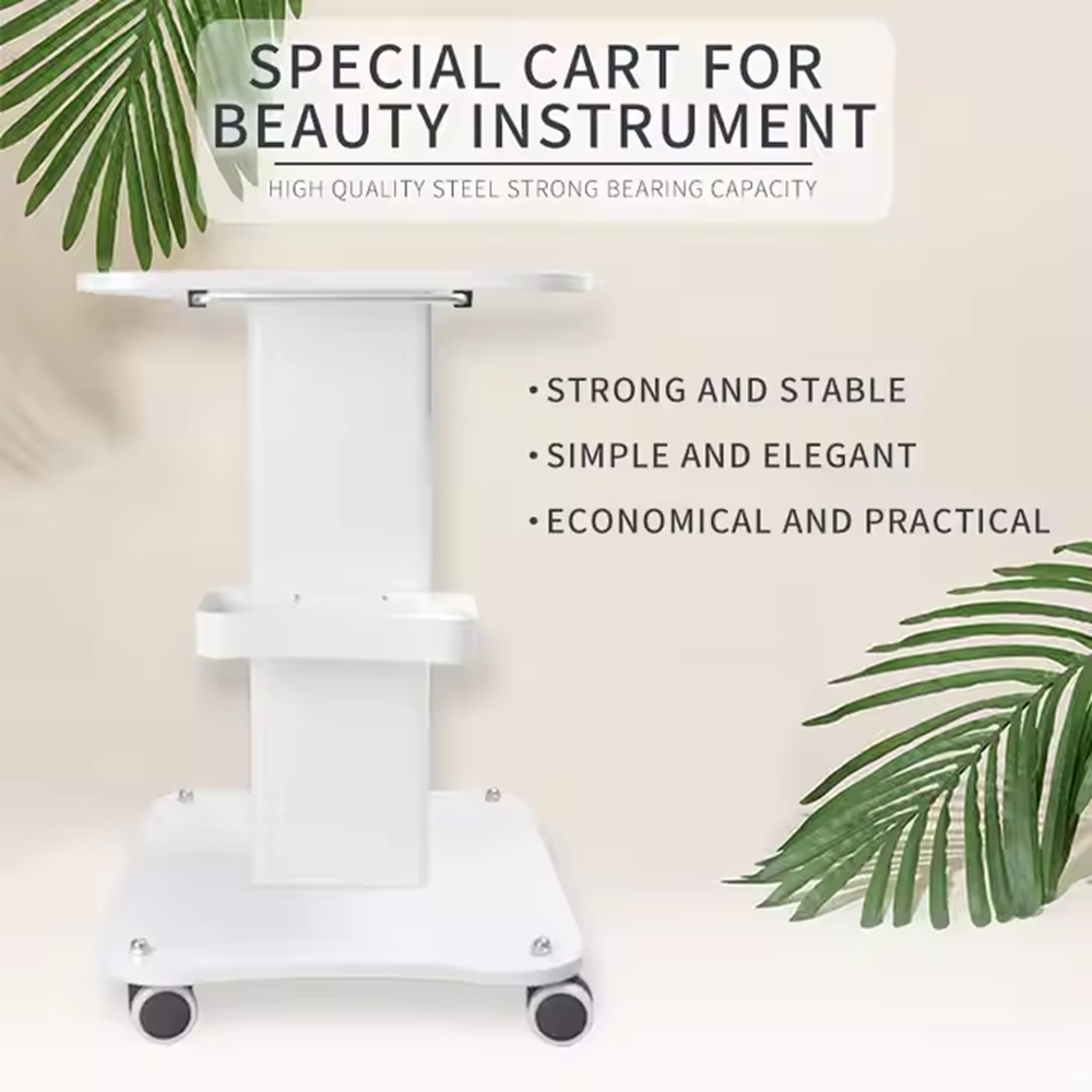 Factory Price Beauty Machine Trolley Stand White Beauty Spa Salon Trolley Furniture for Beauty Machine Equipment