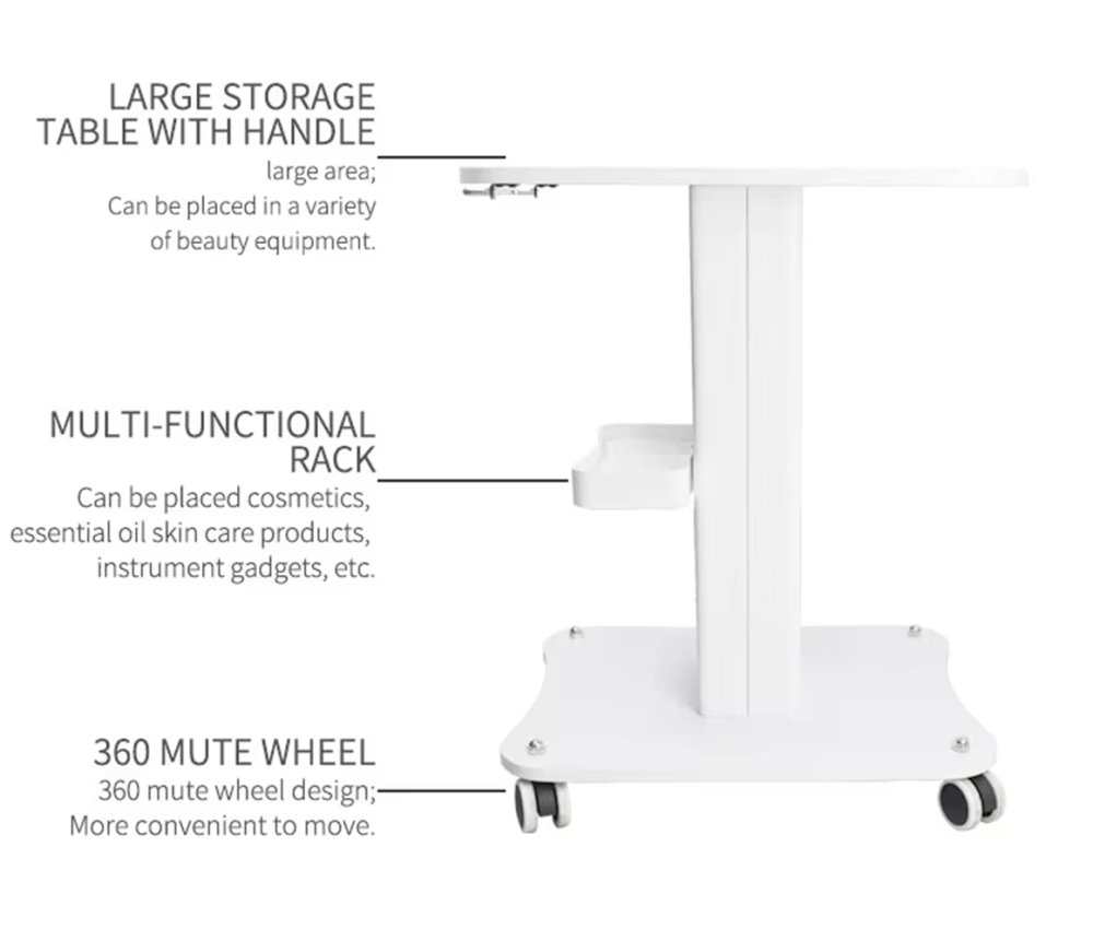 Factory Price Beauty Machine Trolley Stand White Beauty Spa Salon Trolley Furniture for Beauty Machine Equipment