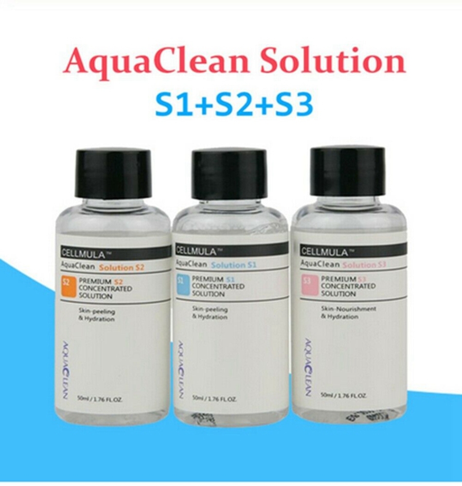 10 Sets New Aqua Clean Peeling Solution 50ml Hydro Serum For Hydrogen Hydro Dermabrasion Skin Care Machine(50ml=800ml)
