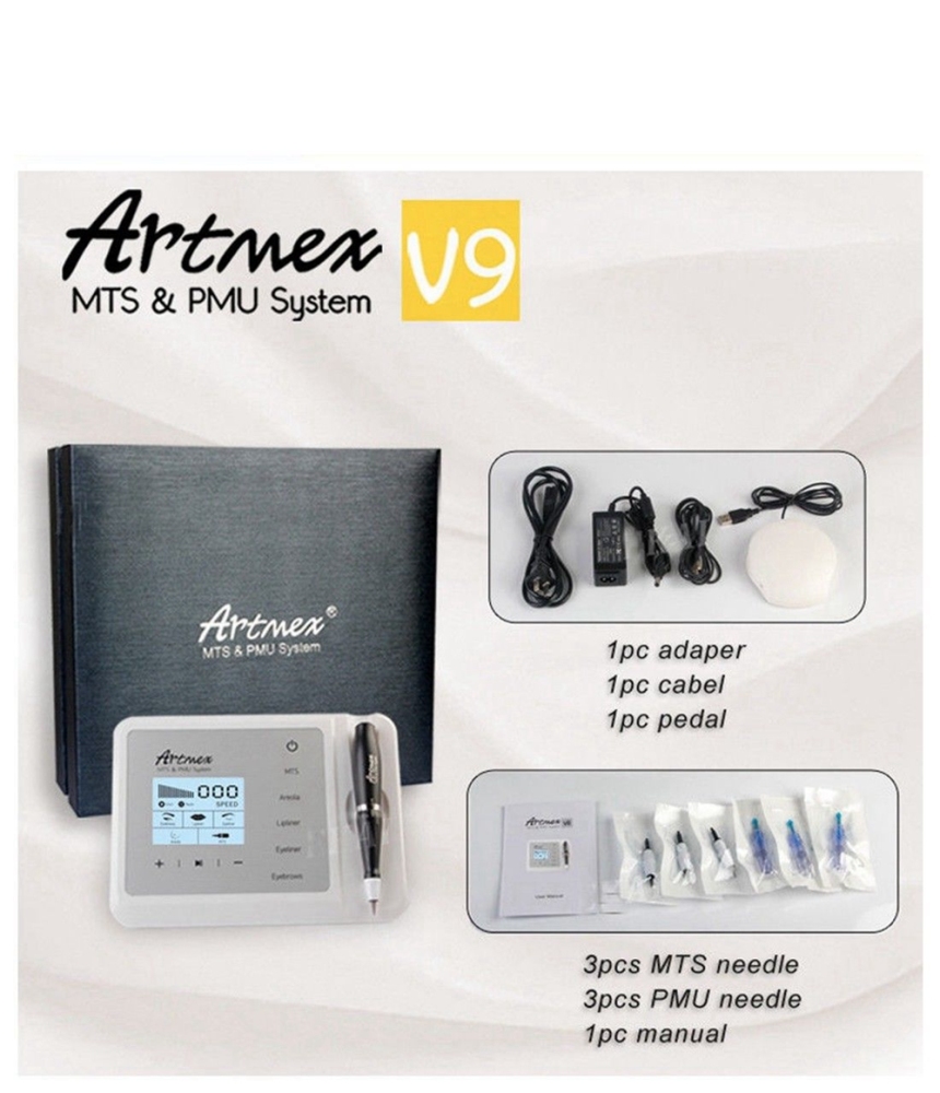 Portable Artmex V9 Permanent Makeup Tattoo Machine Eye Brow Lip Rotary Pen Dermograph Micropigmentation Digital Makeup Machine