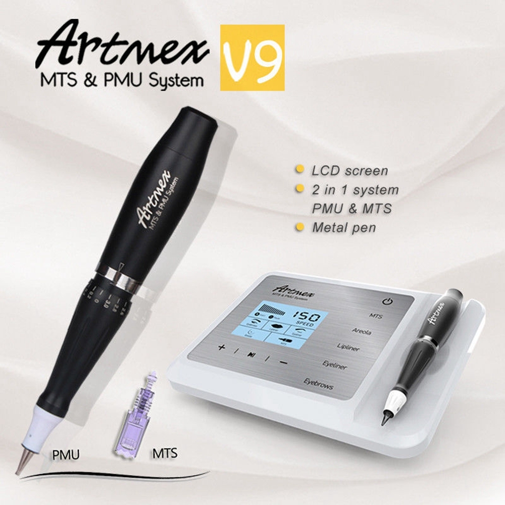 Portable Artmex V9 Permanent Makeup Tattoo Machine Eye Brow Lip Rotary Pen Dermograph Micropigmentation Digital Makeup Machine