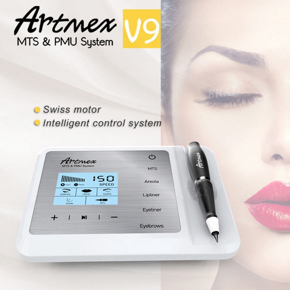 Portable Artmex V9 Permanent Makeup Tattoo Machine Eye Brow Lip Rotary Pen Dermograph Micropigmentation Digital Makeup Machine