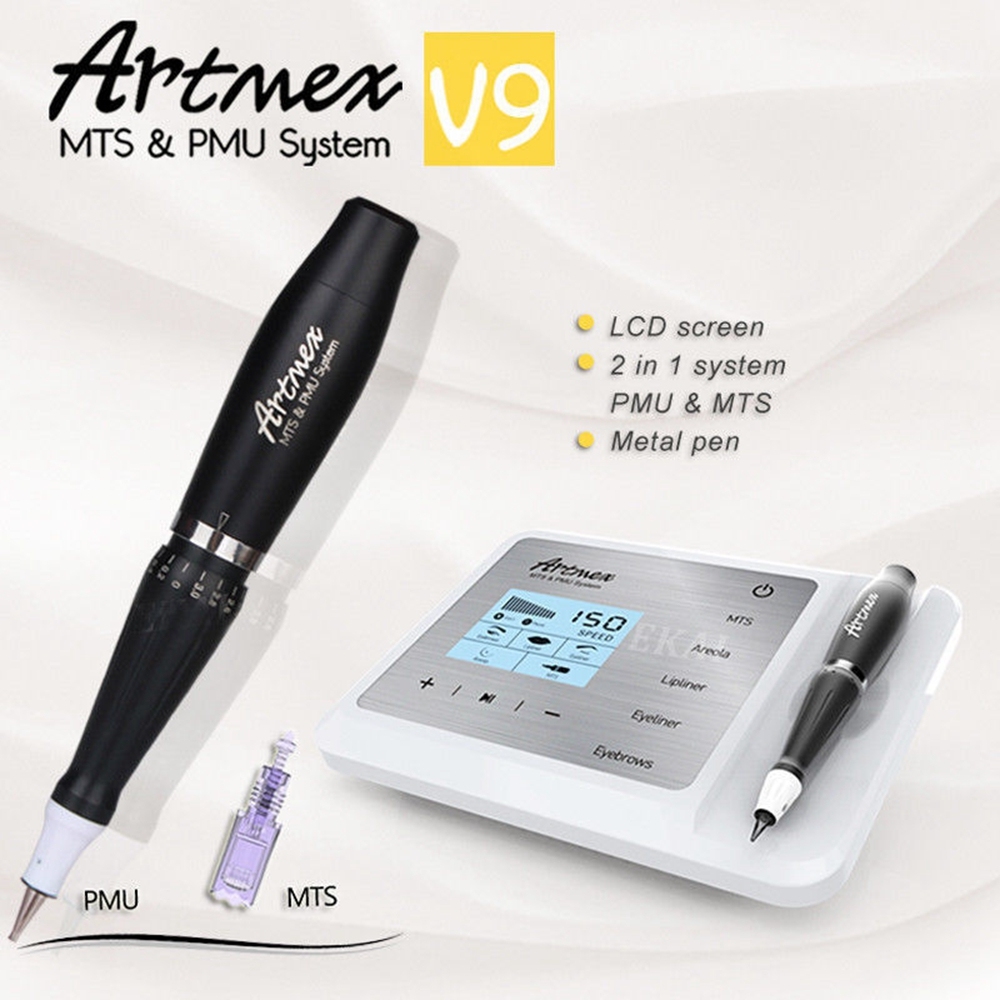 Portable Artmex V9 Permanent Makeup Tattoo Machine Eye Brow Lip Rotary Pen Dermograph Micropigmentation Digital Makeup Machine