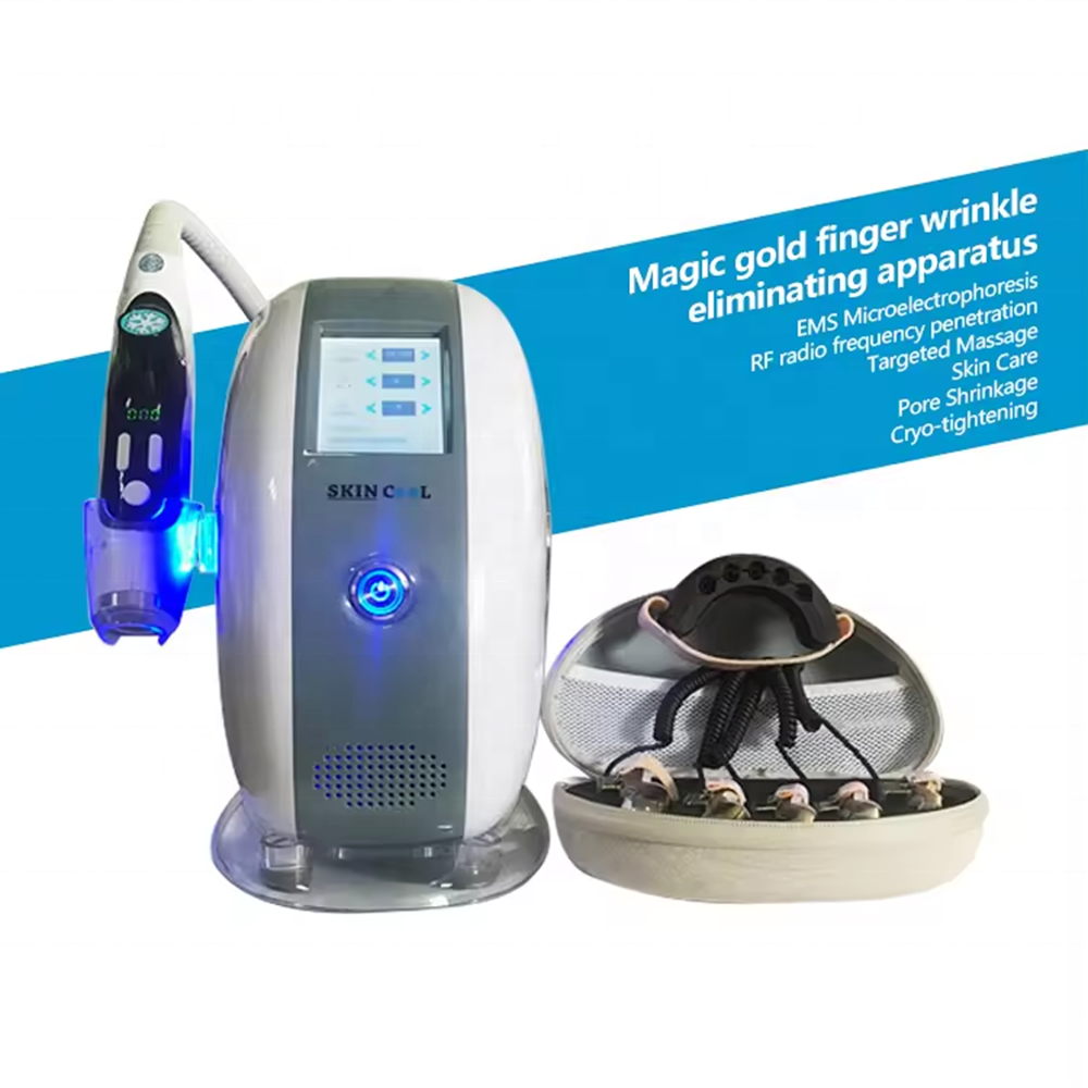 Microcurrent Magic Diamond Golden Finger Beauty Massager Machine Body Rf Face Lifting EMS Diamond Finger Massager