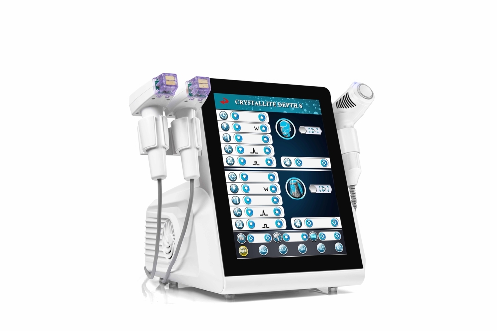 Portable Morpeus 8 Fractional RF Mironeedling Machine Wrinkle Removal Skin Lifting Acne Treatment Device with Cold Hammer