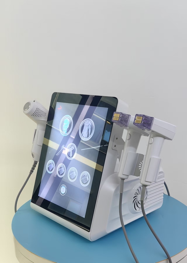 Portable Morpeus 8 Fractional RF Mironeedling Machine Wrinkle Removal Skin Lifting Acne Treatment Device with Cold Hammer