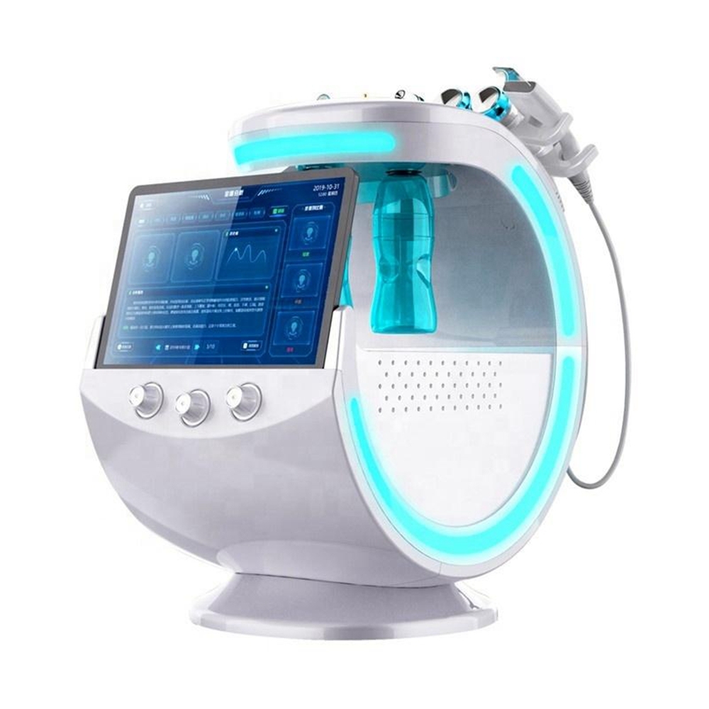 Smart Ice Blue 7-in-1 Magic Dermabrasion Mirror Deep Cleansing Instrument Professional Ultrasonic Skin Analysis Beauty Salon