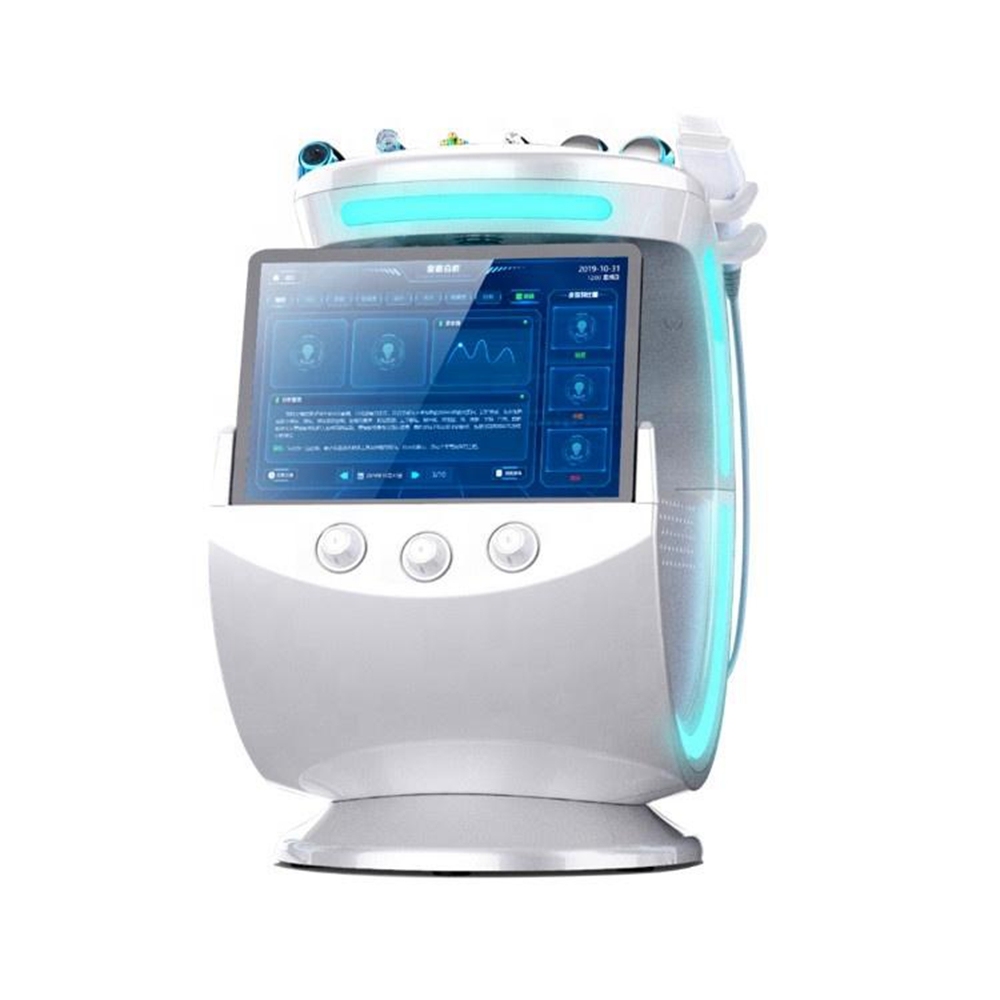 Smart Ice Blue 7-in-1 Magic Dermabrasion Mirror Deep Cleansing Instrument Professional Ultrasonic Skin Analysis Beauty Salon