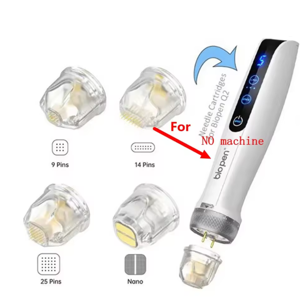 Hot Sale Derma Pen Biopen Q2 Wireless Microneedling Derma Stamp EMS Red And Blue Light Therapy Skin Care Beauty Machine Home Use