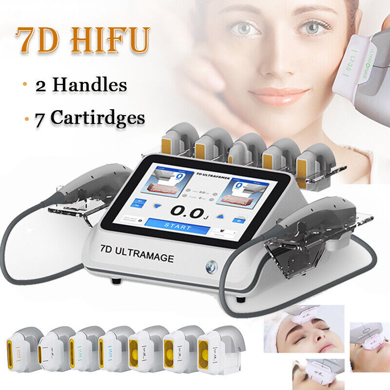 Portable Professional Multi-Functional Beauty Equipment Ultrasound 7D HIFU Machine Face Eyes Lifting Body Slimming Skin Tightening Wrinkle Removal
