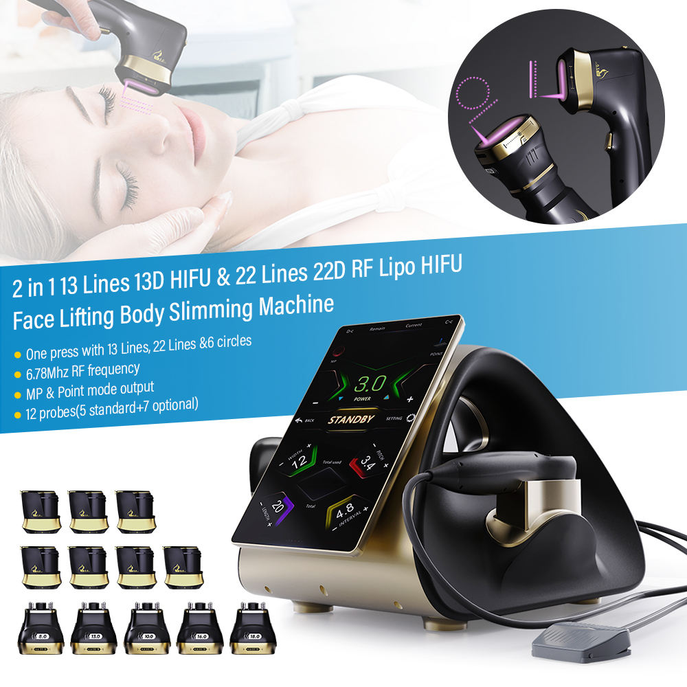 22D MAX HIFU Beauty Dual Handles Equipment Machine for Facial Tightening Slimming And Fat Reduction Latest Model