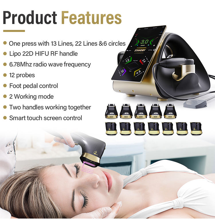 22D MAX HIFU Beauty Dual Handles Equipment Machine for Facial Tightening Slimming And Fat Reduction Latest Model