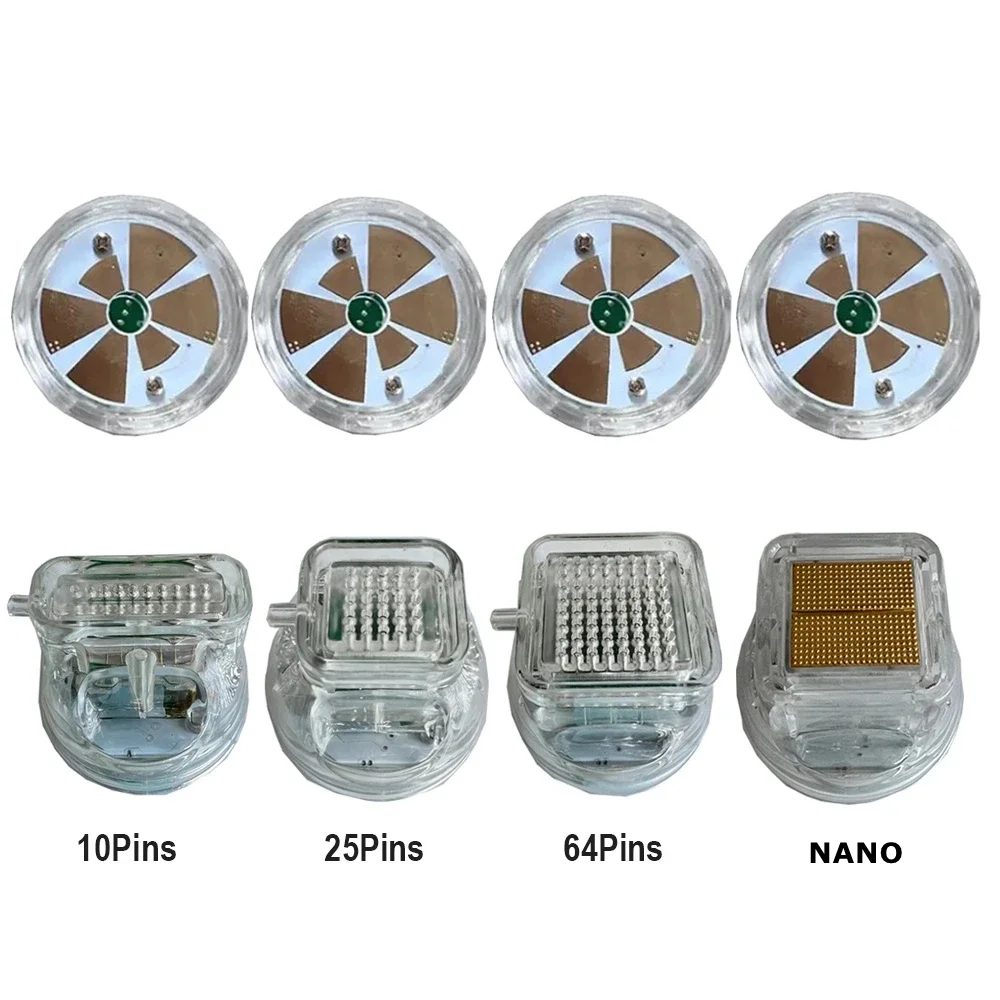 100pcs 0001 2 Generation Disposable Fractional RF Microneedling Cartridge Gold Plated 10/25/64 Pins Nano Tattoo Cartridges Accessory